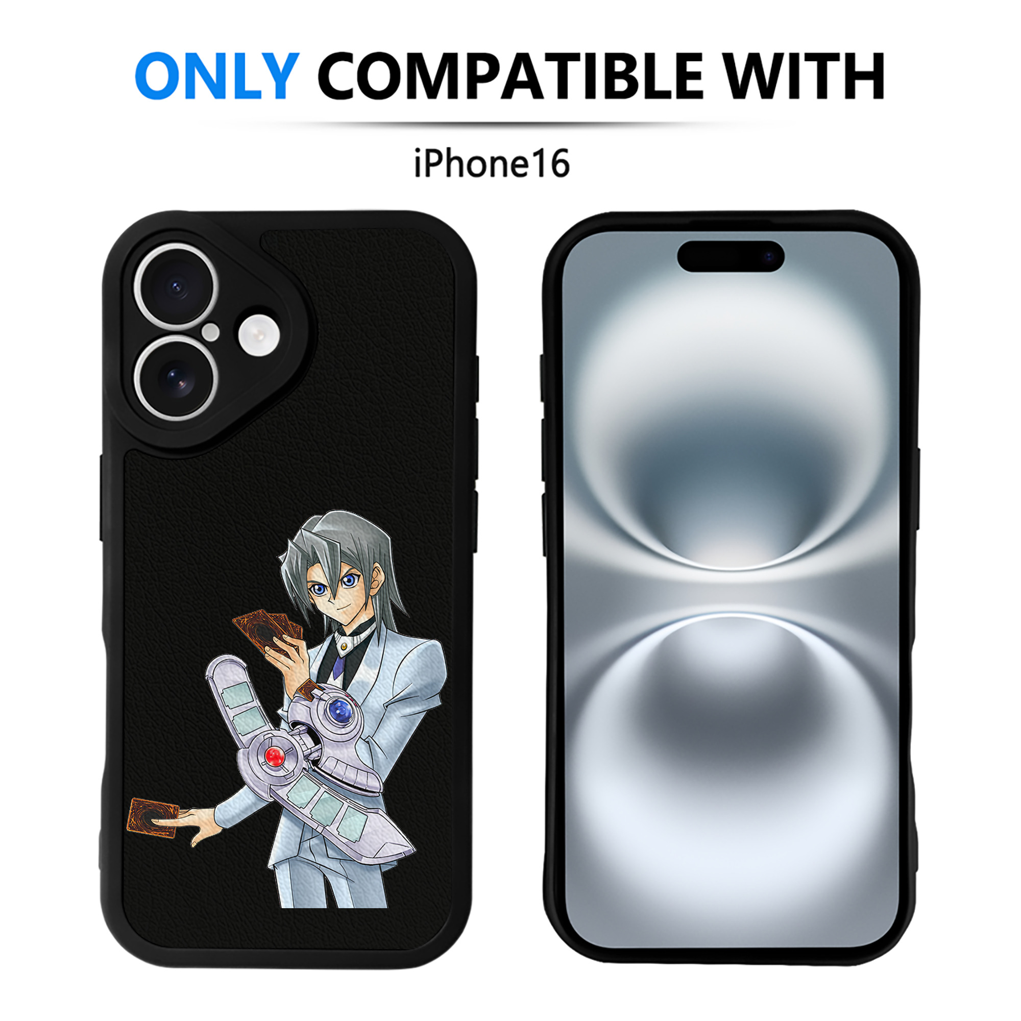 遊☆戯☆王 Yu-Gi-Oh! 【iPhone 16シリーズ対応】シリコンスマホケース（レザー調） 材質：シリコン